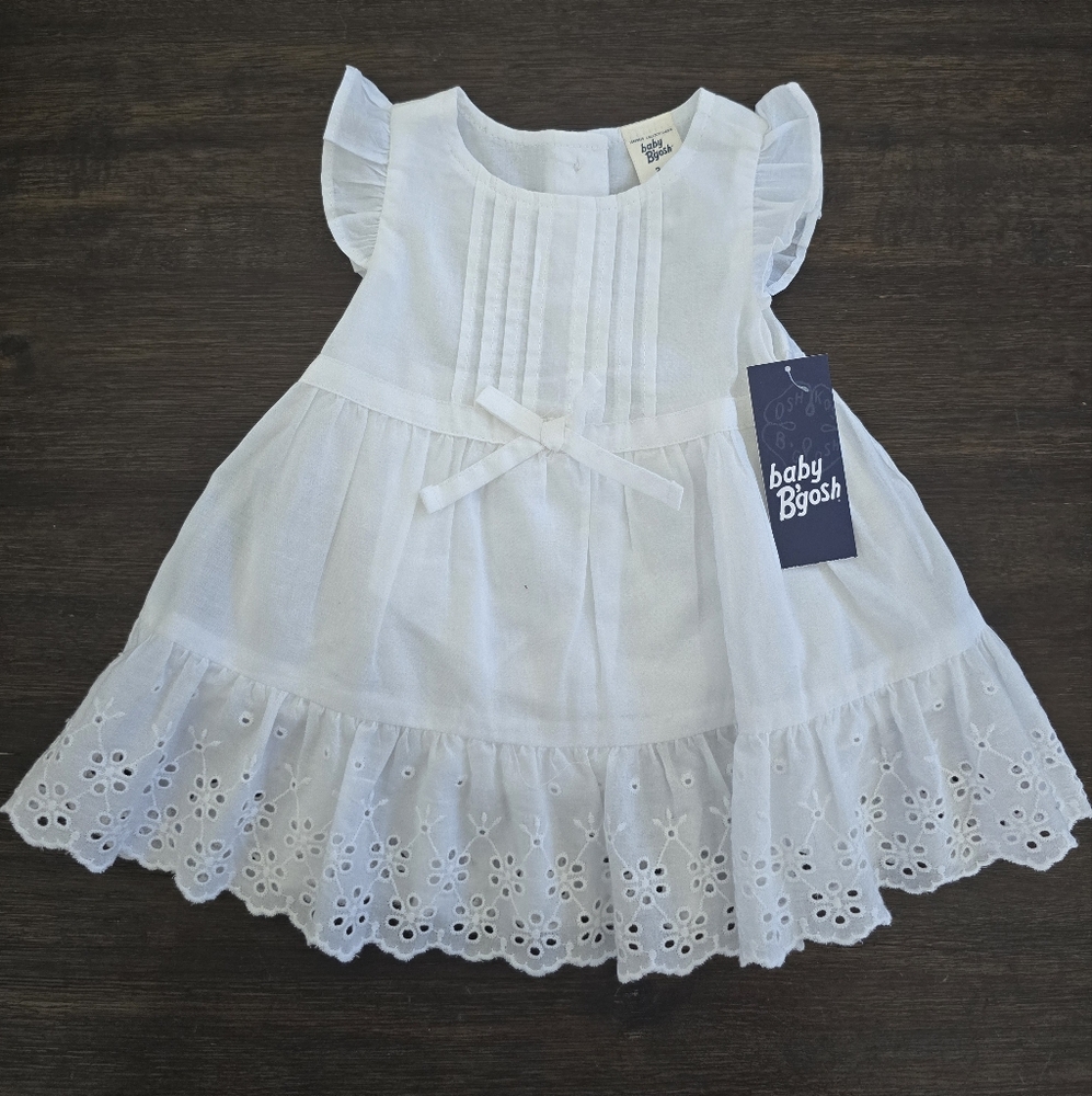 NWT Baby B Gosh White Eyelet Dress Size 3 Months